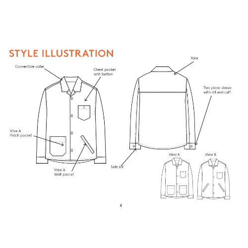 WBM Herre Overshirt papirmønster