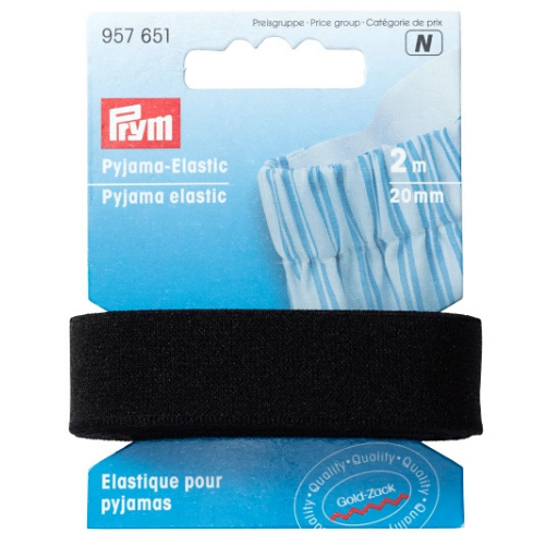 Prym Pysj Strikk 20mm x 2meter, svart