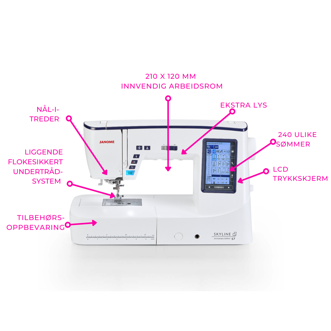 NYHET! Janome Skyline S7 - Anniversary Edition