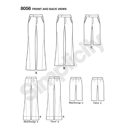 SIMPLICITY - S8056-AA Bukse, str. 36-44