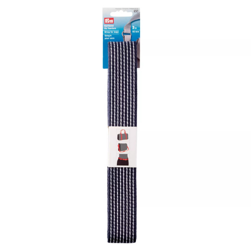 Prym Webbing (40mm), 3meter pakke - Blå/Hvit stripet