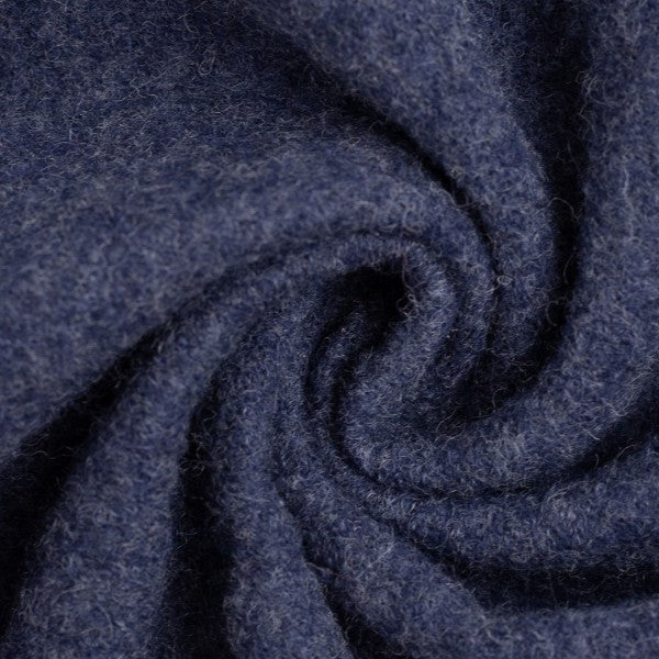 Kokt ull Melert mørk blå jeans