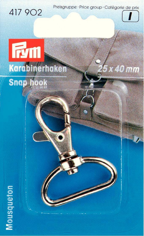 Prym Karabinkrok – 25 x 40mm – Sølv