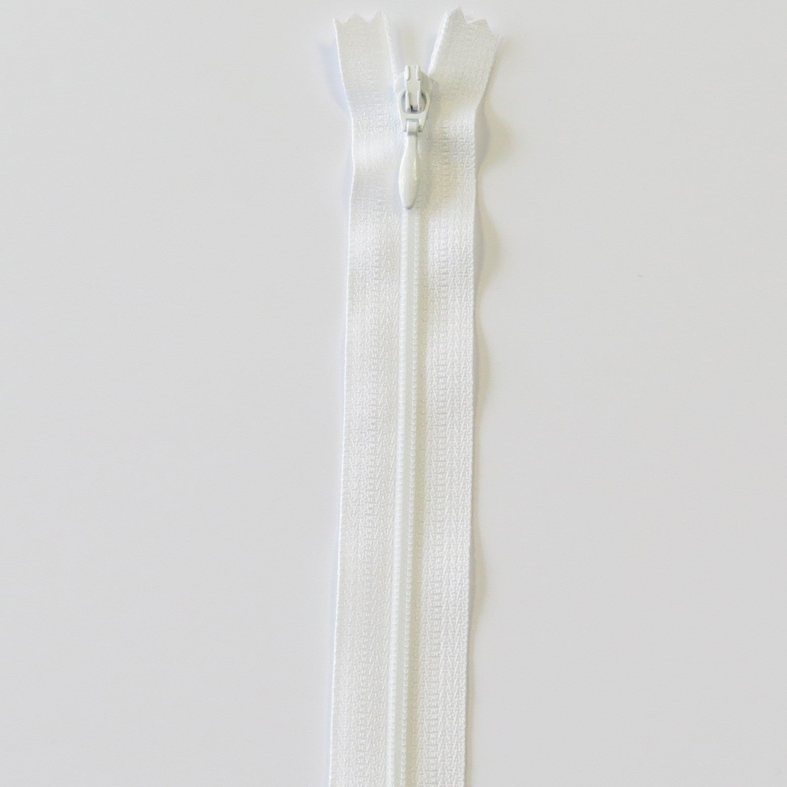 YKK Glidelås 55cm, Hvit