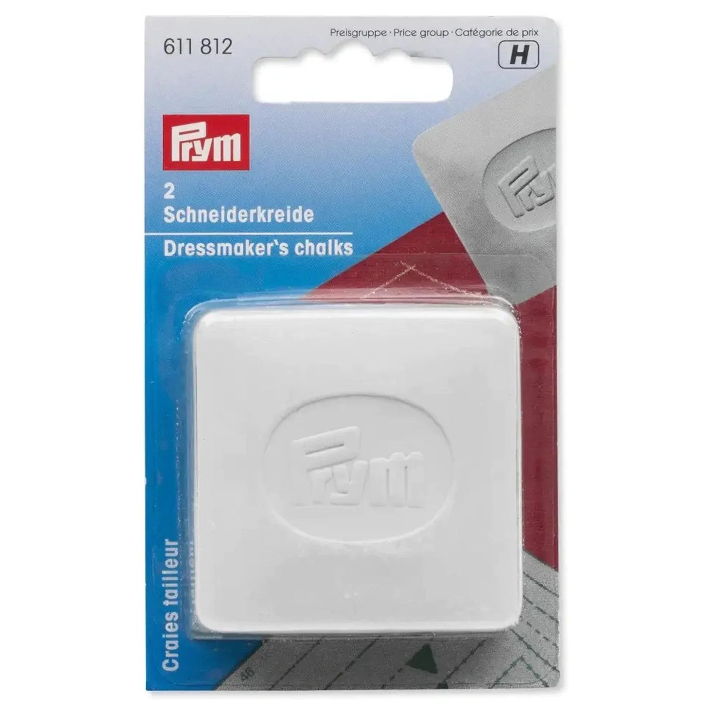 Prym merkekritt hvit 2stk 5cm x 5cm