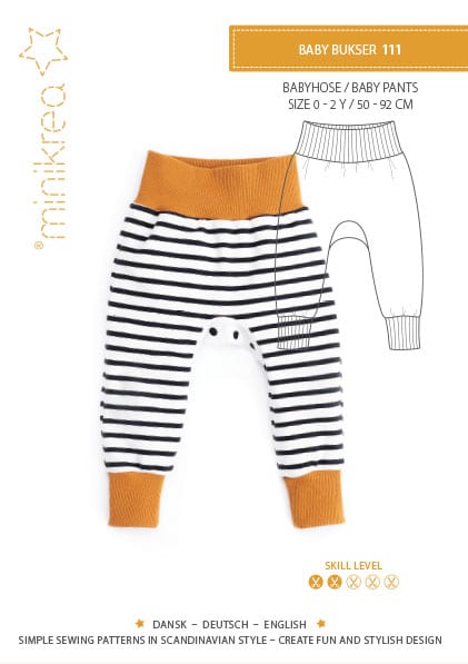 MiniKrea 111 Baby Bukse fra 0 – 2 år ( 50 – 92 cm)