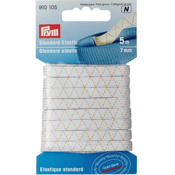 Prym Strikk 7mm- 5meter hvit buksestrikk