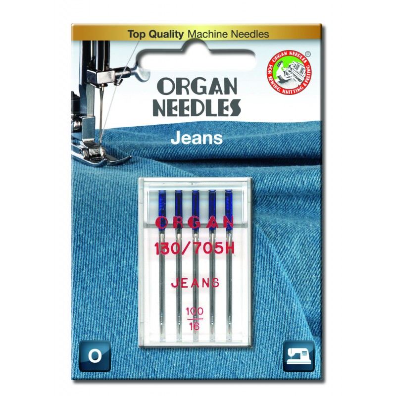 Jeans 100, 5 stk. Organ symaskinnåler