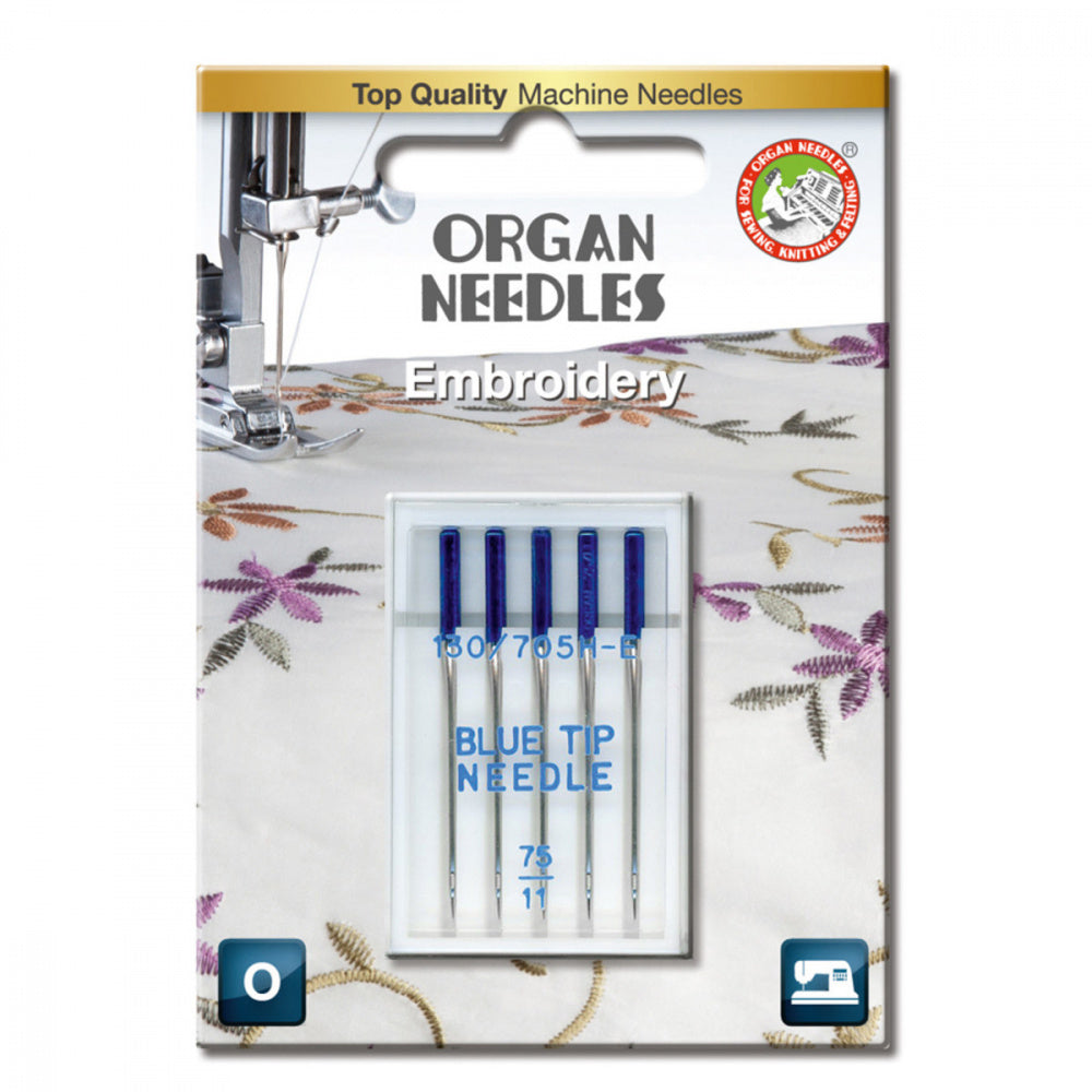 Broderinål Blue Tip 75, 5 stk. Organ symaskinnåler