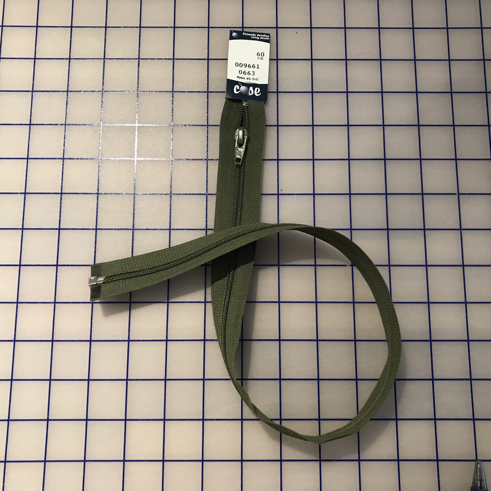 Glidelås Delbar 60cm Grønn