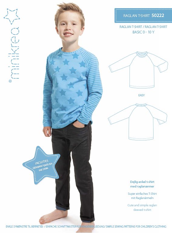MiniKrea 50222 - Raglan T-skjorte, Barn