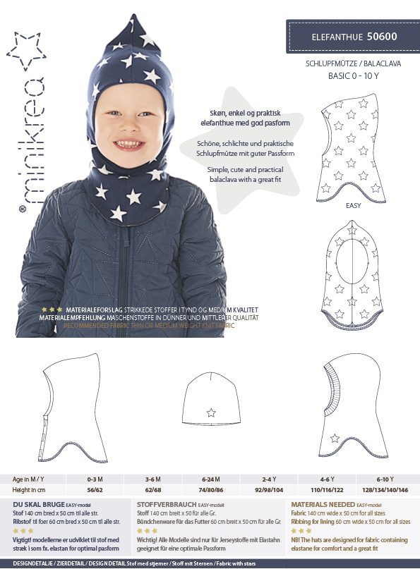 MiniKrea 121 - Balaclava (lue med hals), Barn