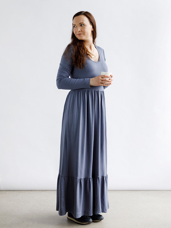 Onion 2085 - Kjole med kapper til strikket stoff