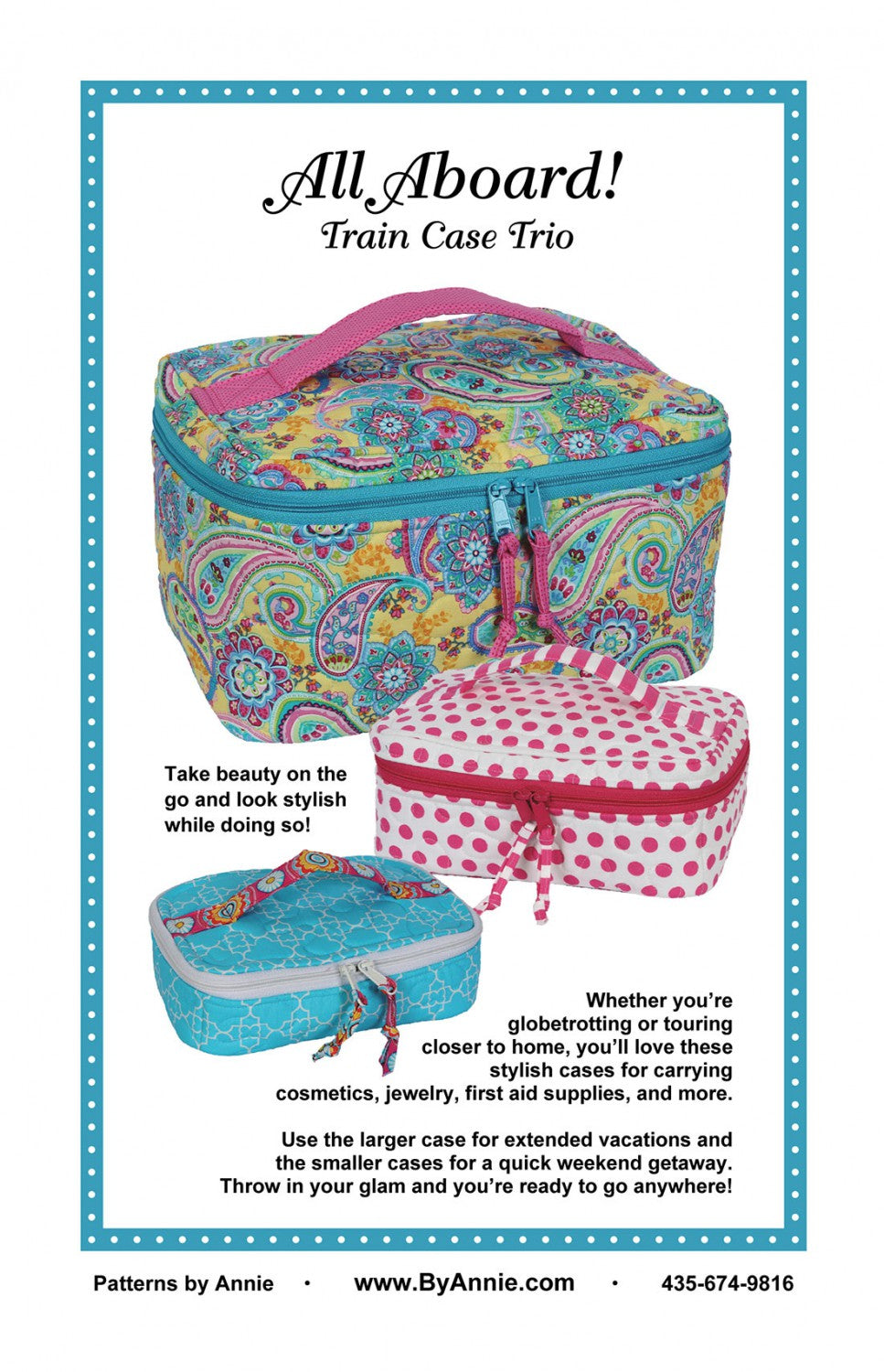 By Annie All Aboard! Train Case Trio