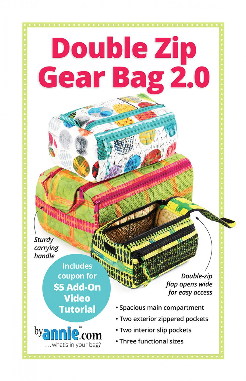 By Annie Double Zip Gear Bags 2.0