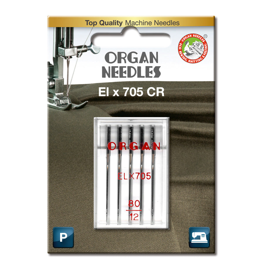 ELx705 CR 80 Coversøm, 5 stk Organ symaskinnåler