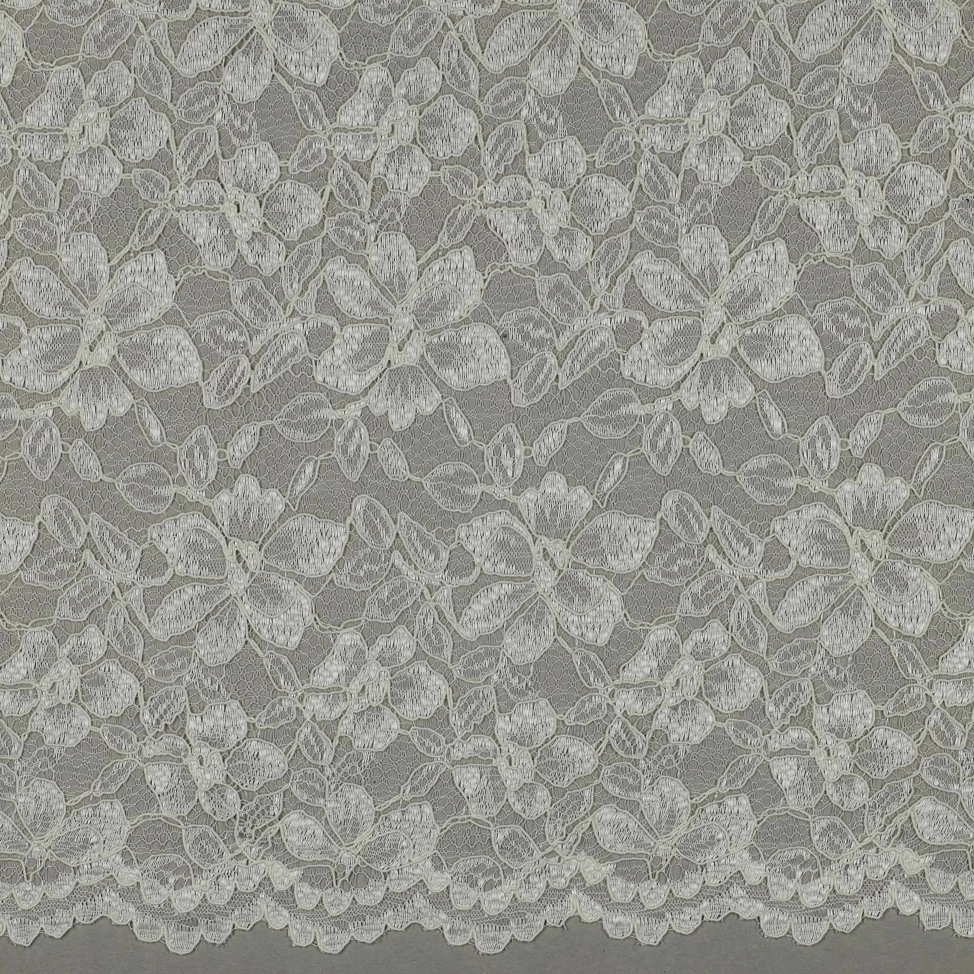 Lace blonde 2 side - Blomster - offwhite