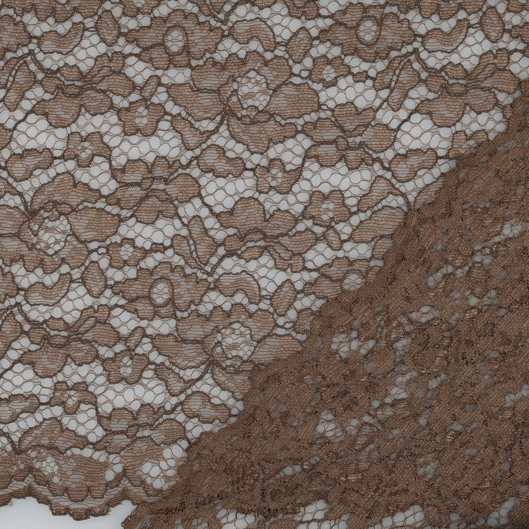 Lace blonde 2 side - Blomster - Brun