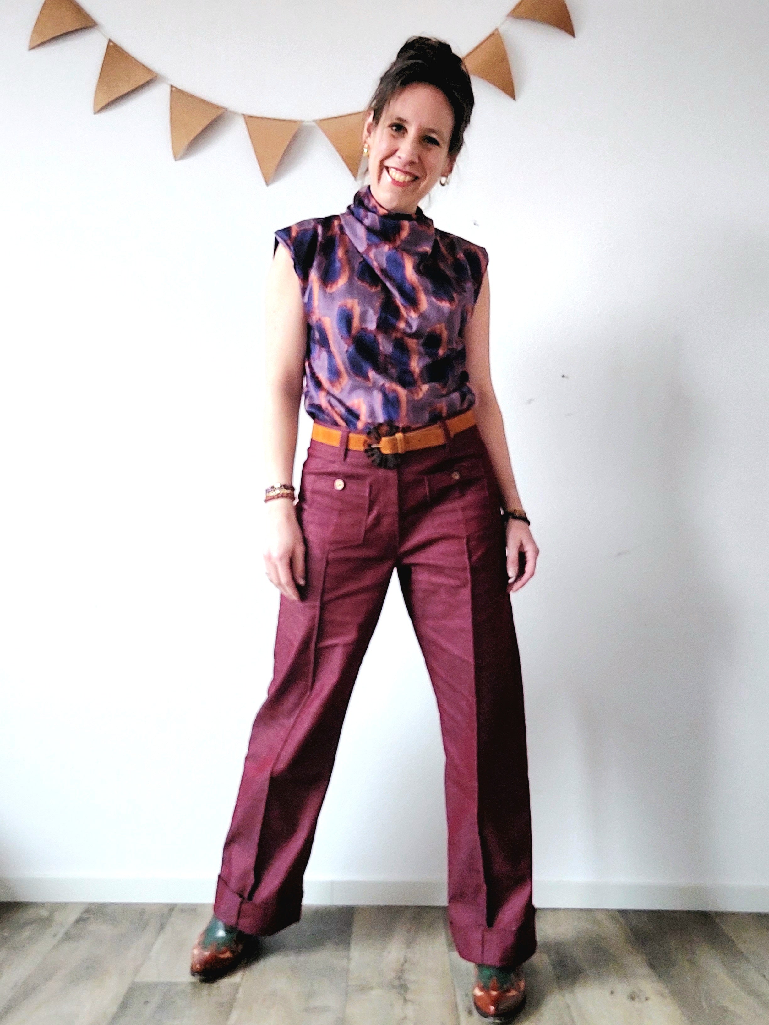 Denim/Jeans med litt Stretch - Dus Rosa