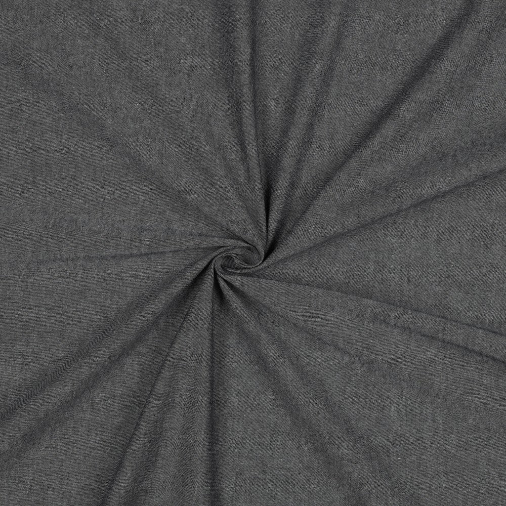 Poplin Garnfarget , Melert Svart