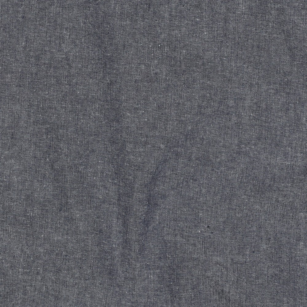 Poplin Garnfarget , Melert Mørk blå