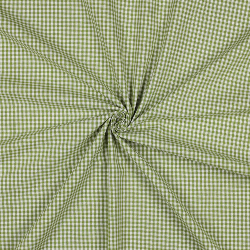 Fast bomull - Gingham Lillemartine - Gammel Lime