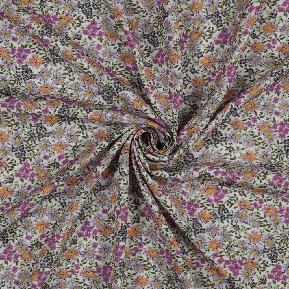 Vevd Viskose - Digital Blomster