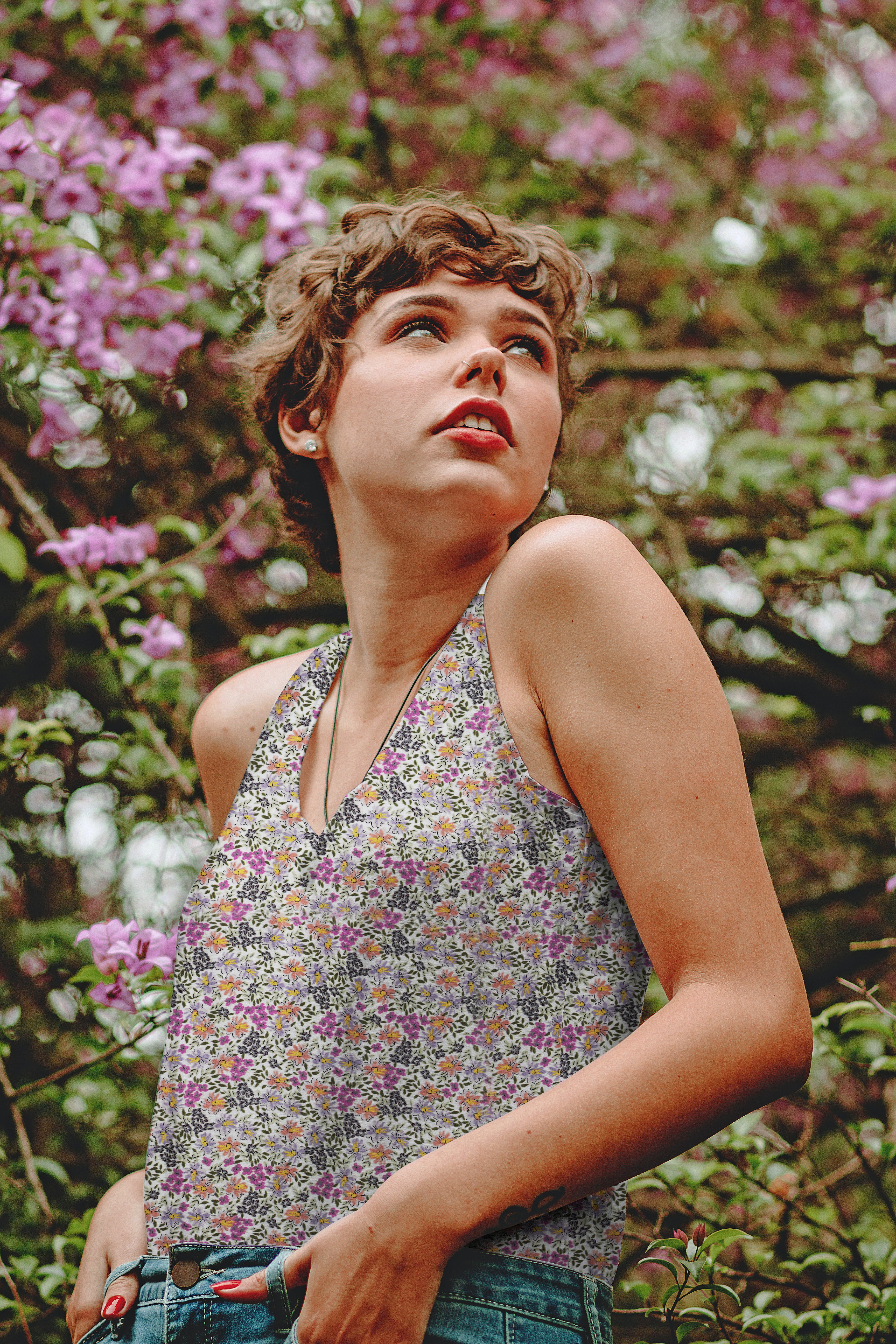 Vevd Viskose - Digital Blomster