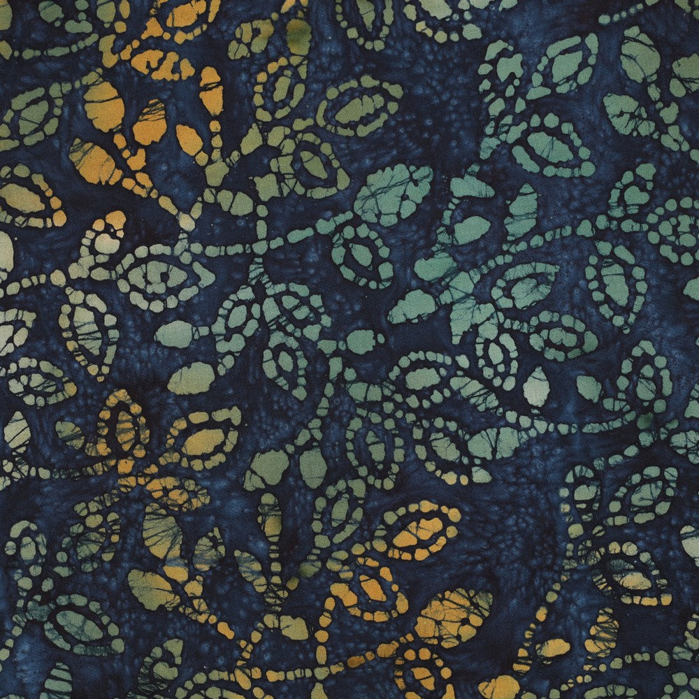 Beklednings Bomull - Batikk, Marineblå