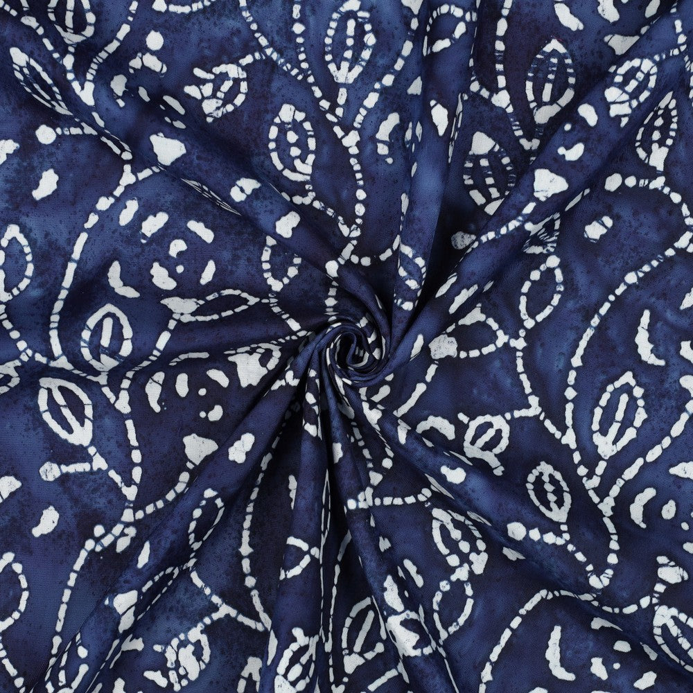 Beklednings Viskose-  Batikk, Indigo Blå