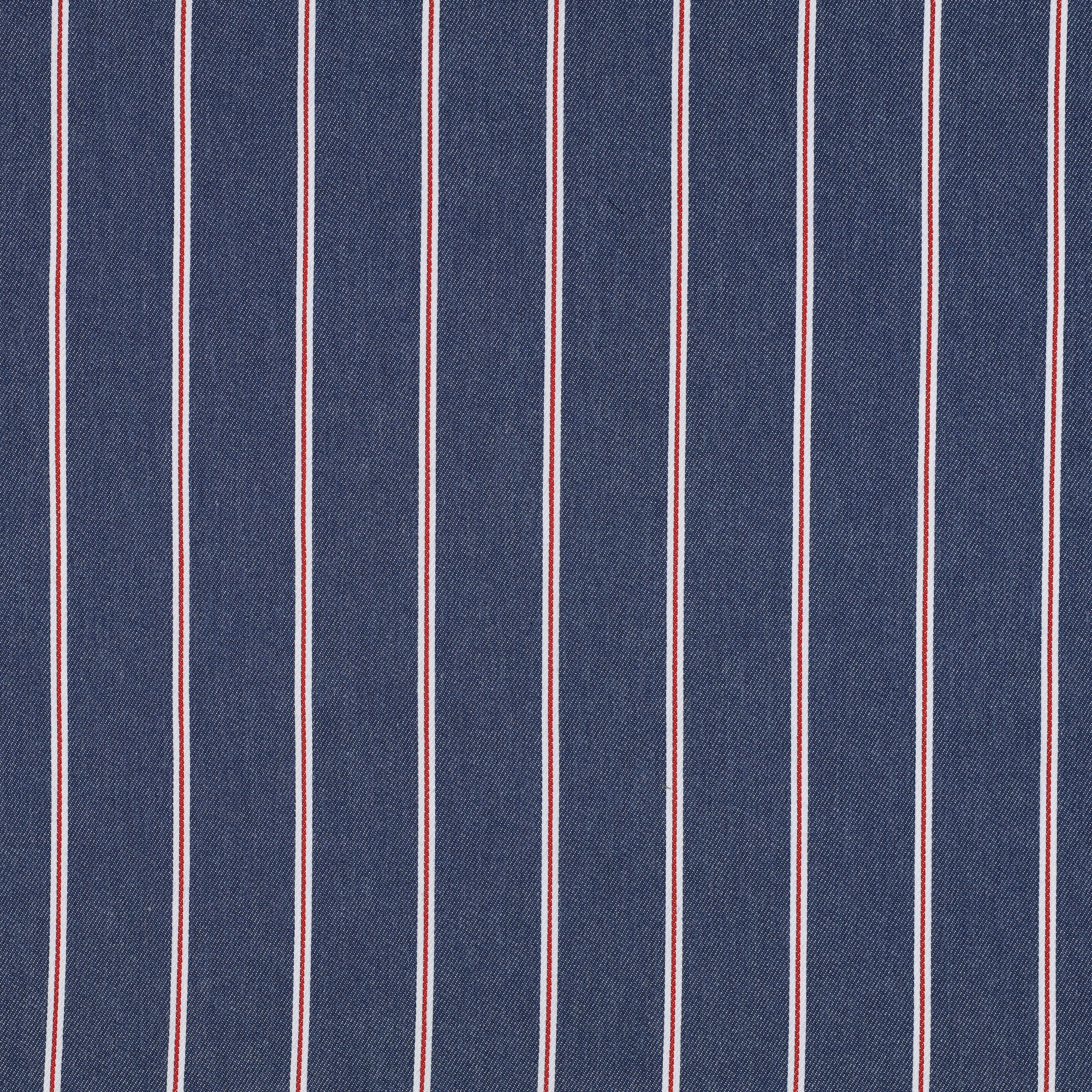 Tynn Denim/Jeans Stripet - Blå