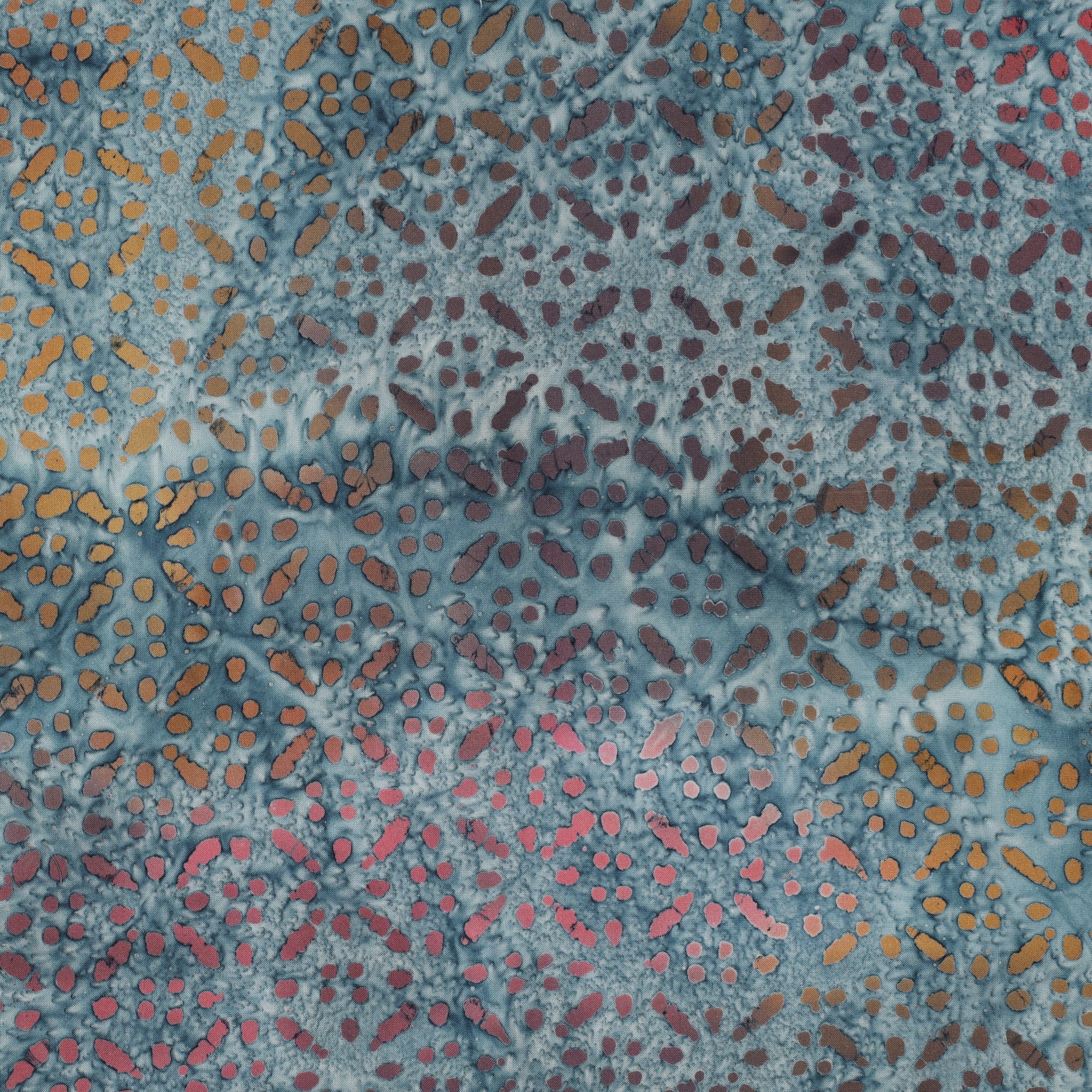 Vevd Viskose - Batikk, blå