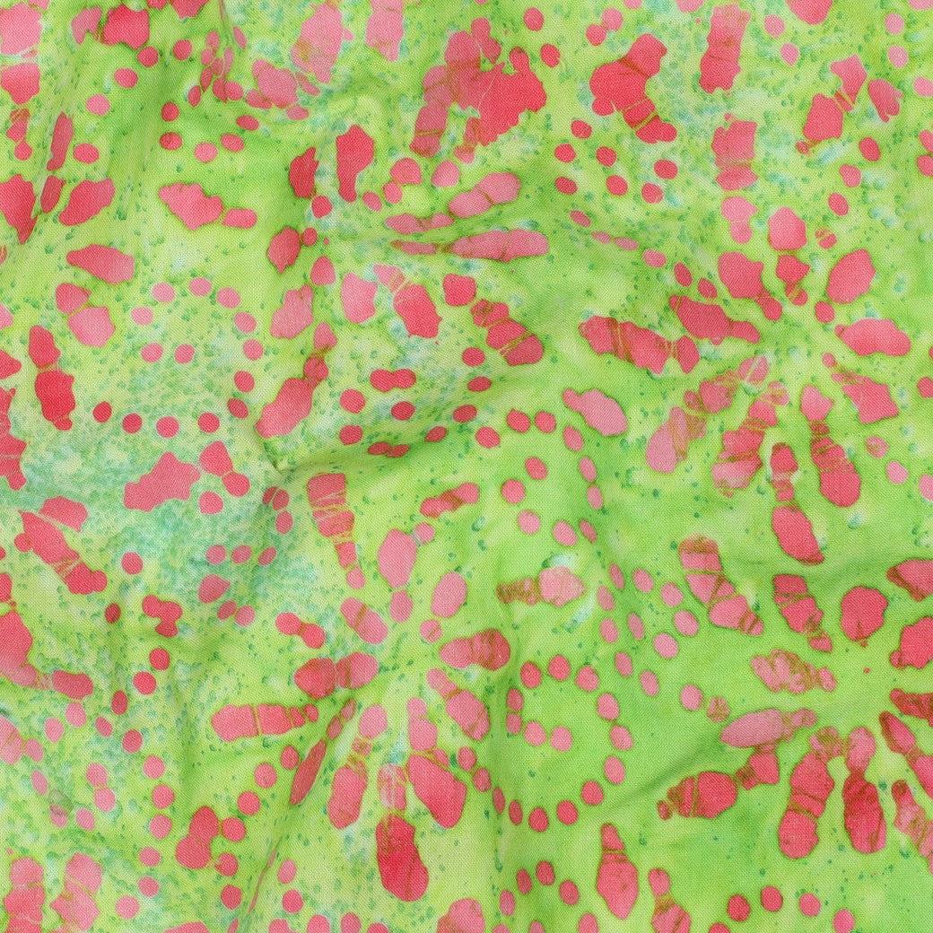 Beklednings Bomull - Batikk, Lime