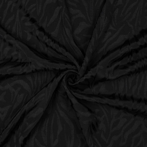 Viskose Jacquard - Dyreprint, Svart