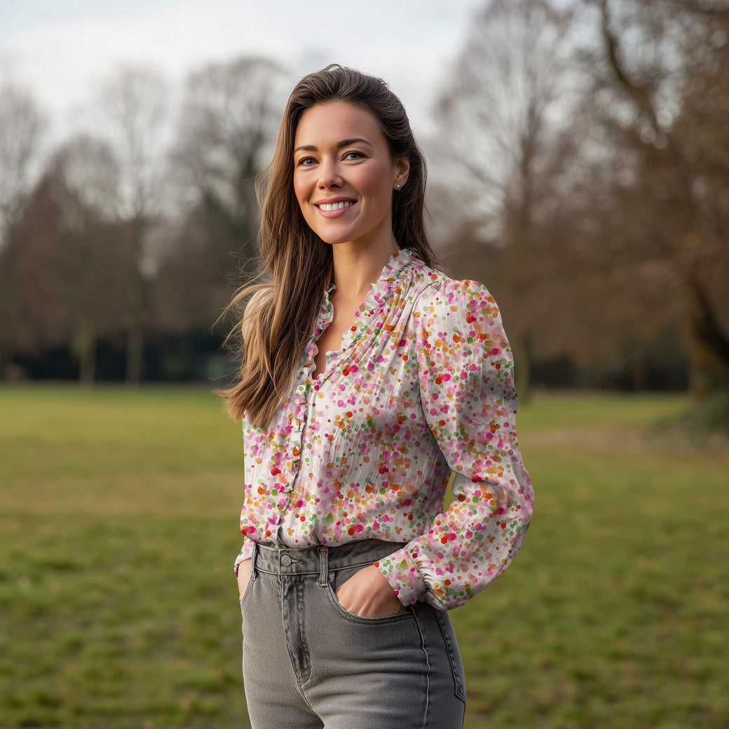 Viskose Sateng - prikker