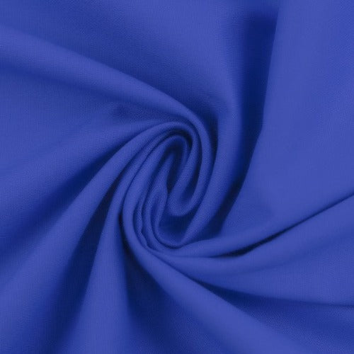 Bomull Ensfarget stoff royal blå