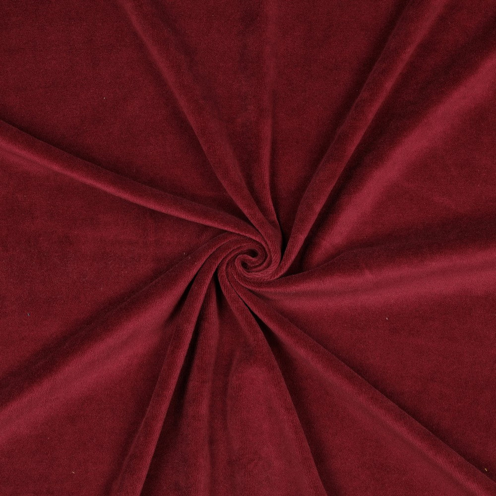 Velour Fløyel  - Vinrød