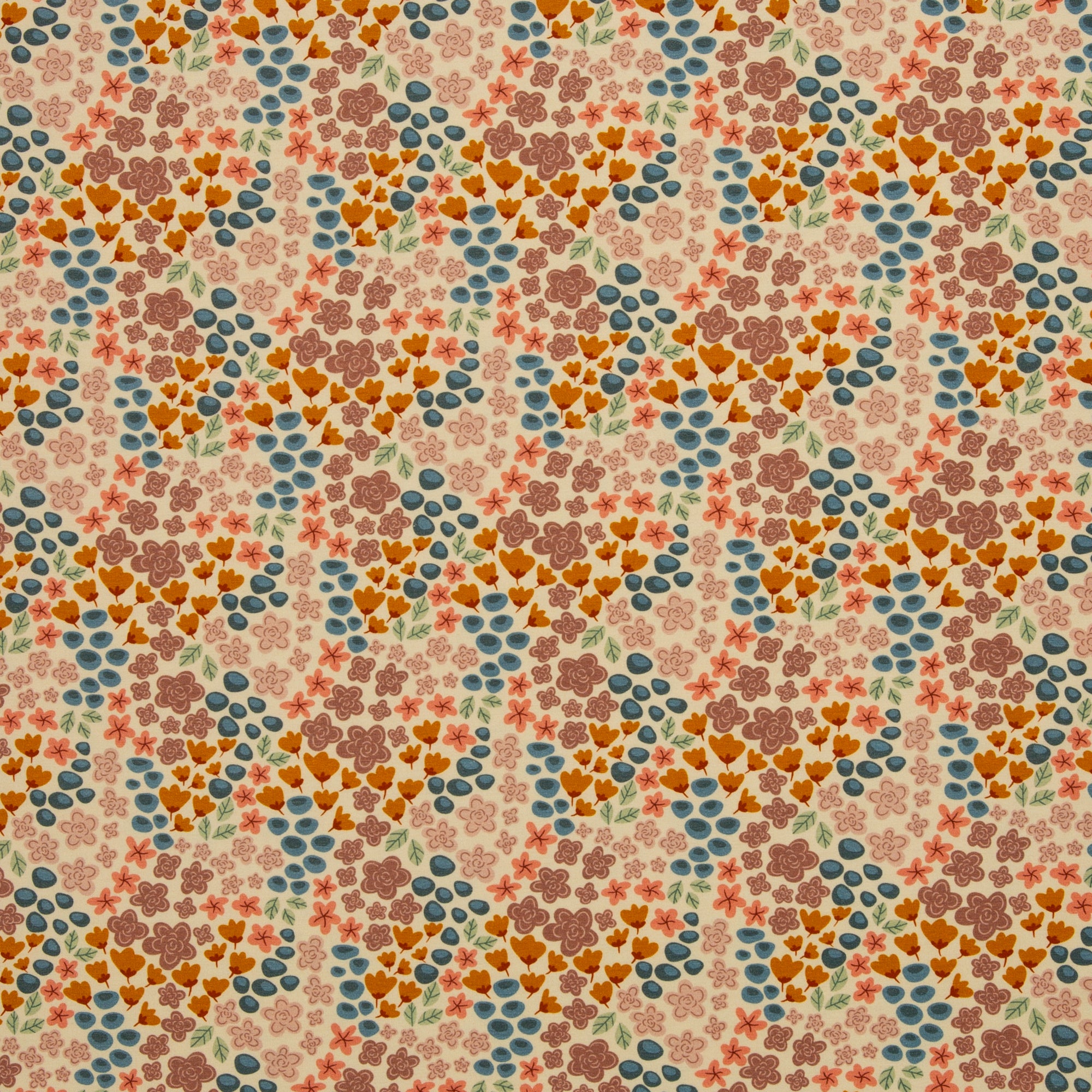 Jersey - Mia Blomster Beige