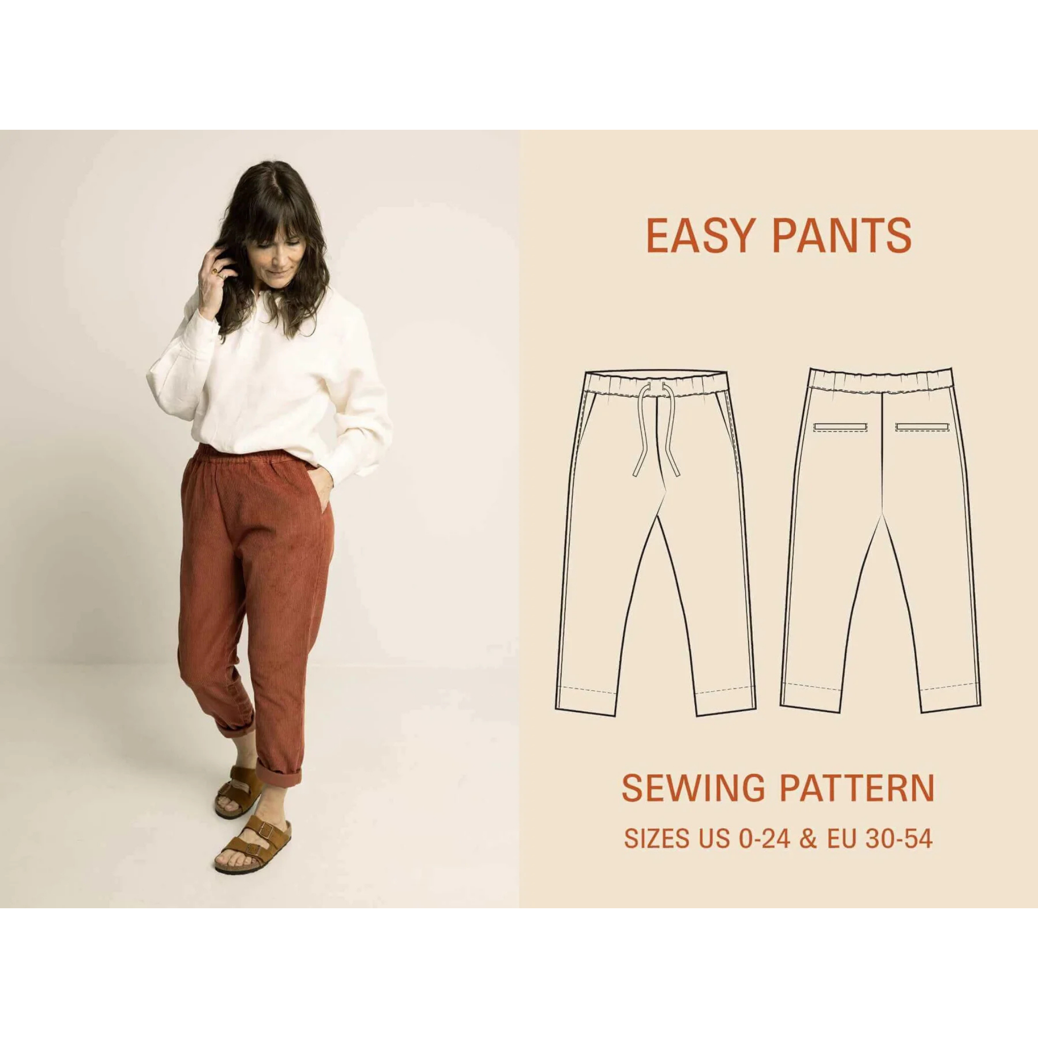 Wardrobe by Me - Easy Pants Bukse, Dame Papirmønster
