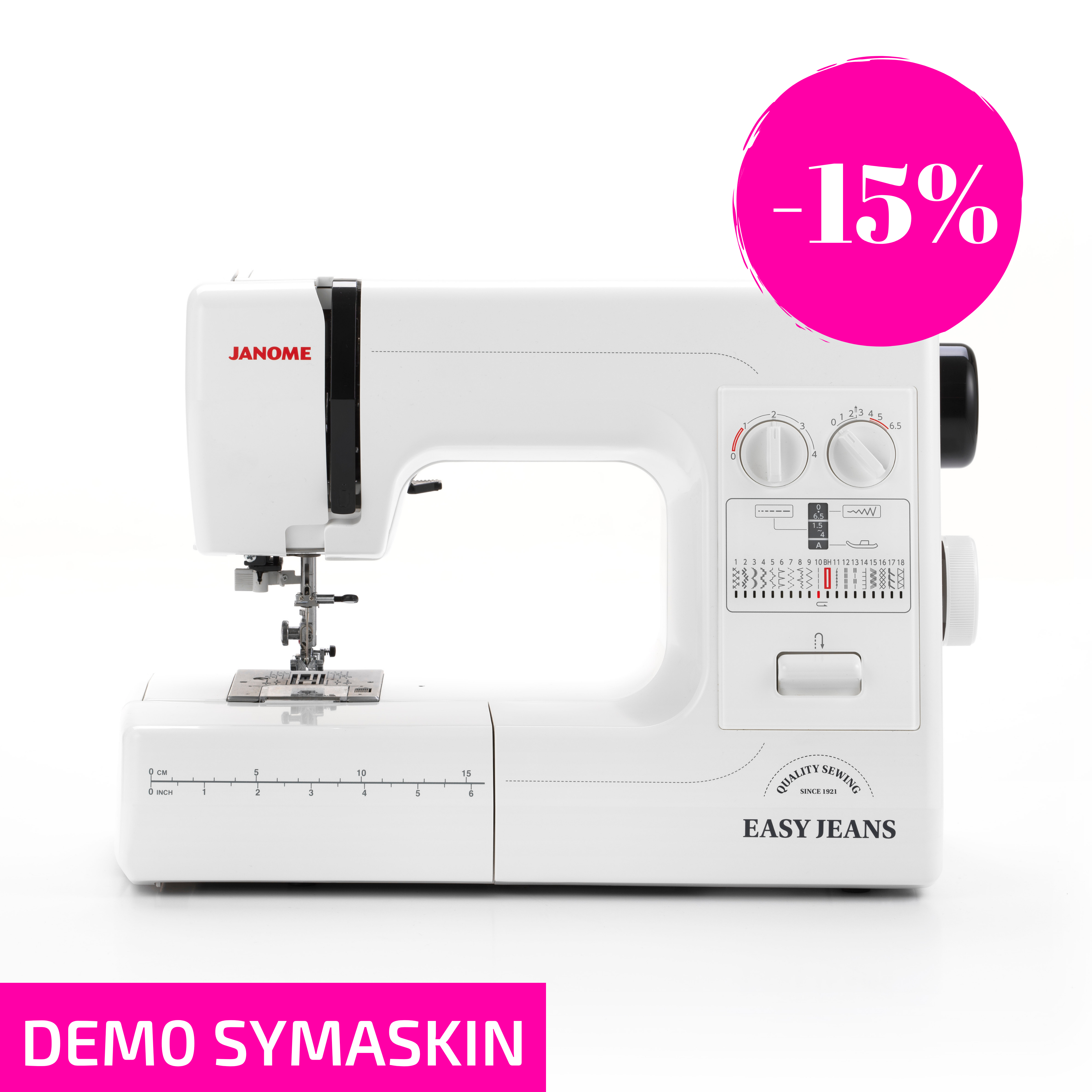 TILBUD Utstillingsmodell - Janome Easy Jeans 1800