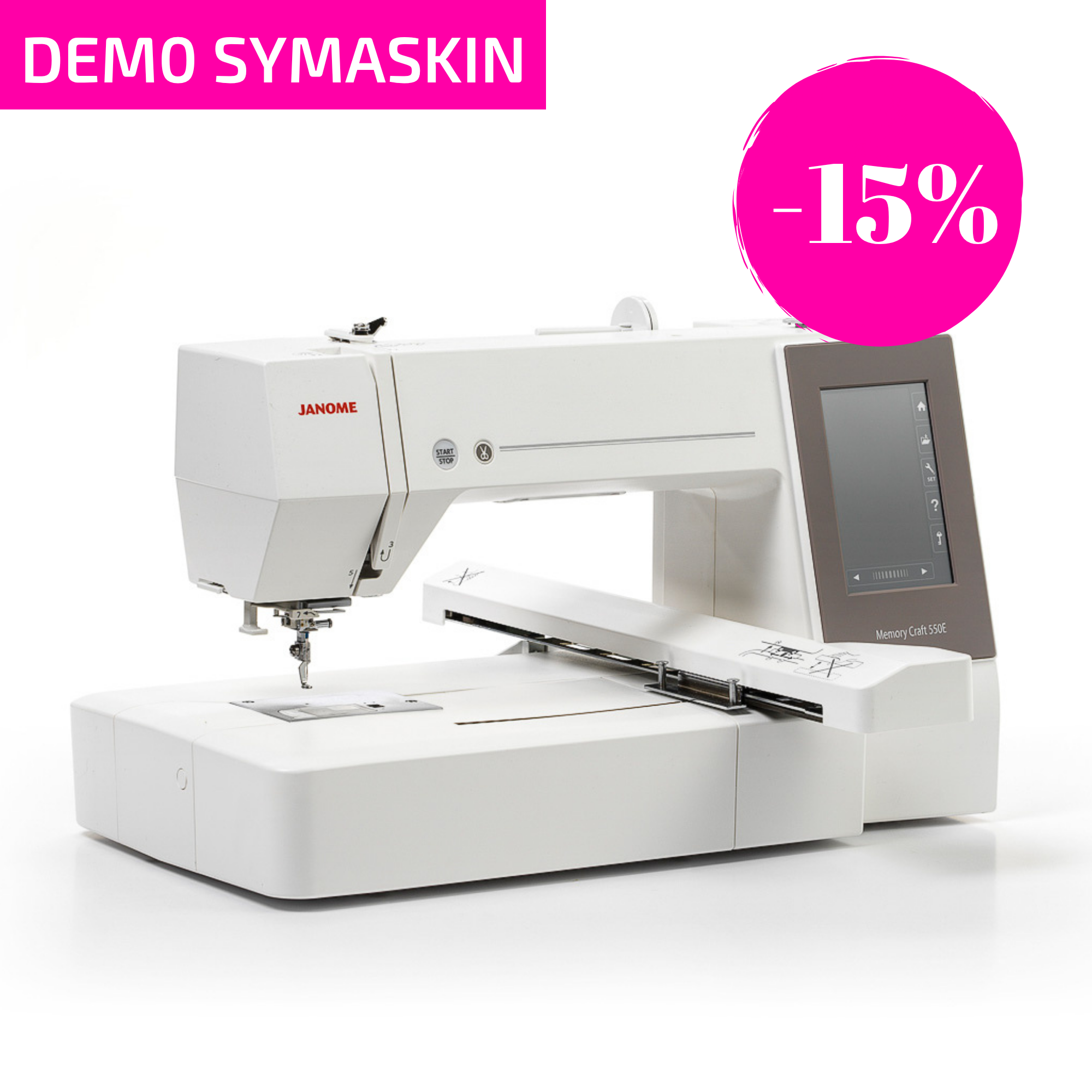 TILBUD Utstillingsmodell - Janome Memory Craft 550E LE