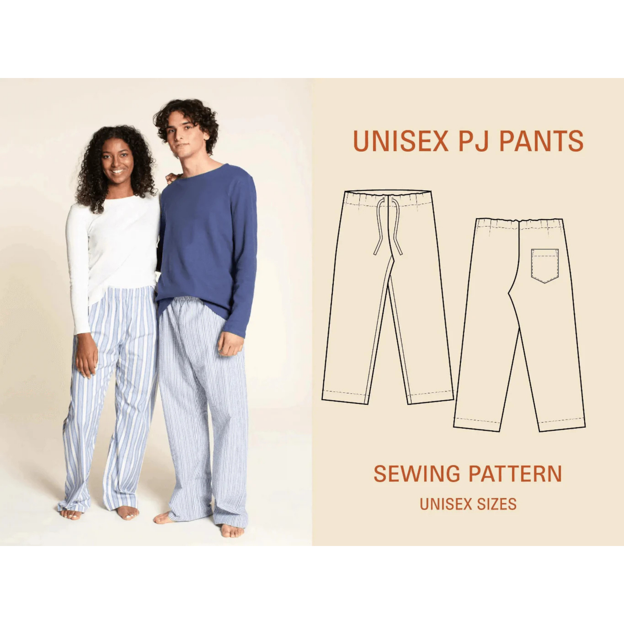 Wardrobe by Me - Pyjamasbukse, Unisex Papir Mønster