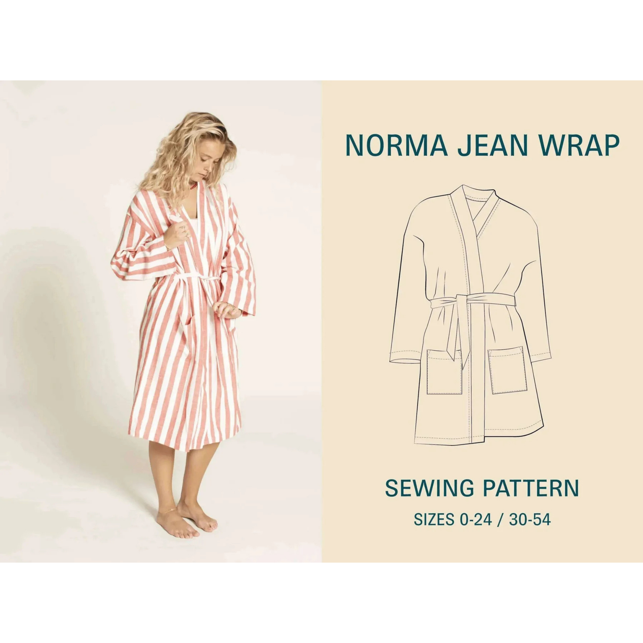 Wardrobe by Me - Norma Jean wrap, Dame Papir Mønster