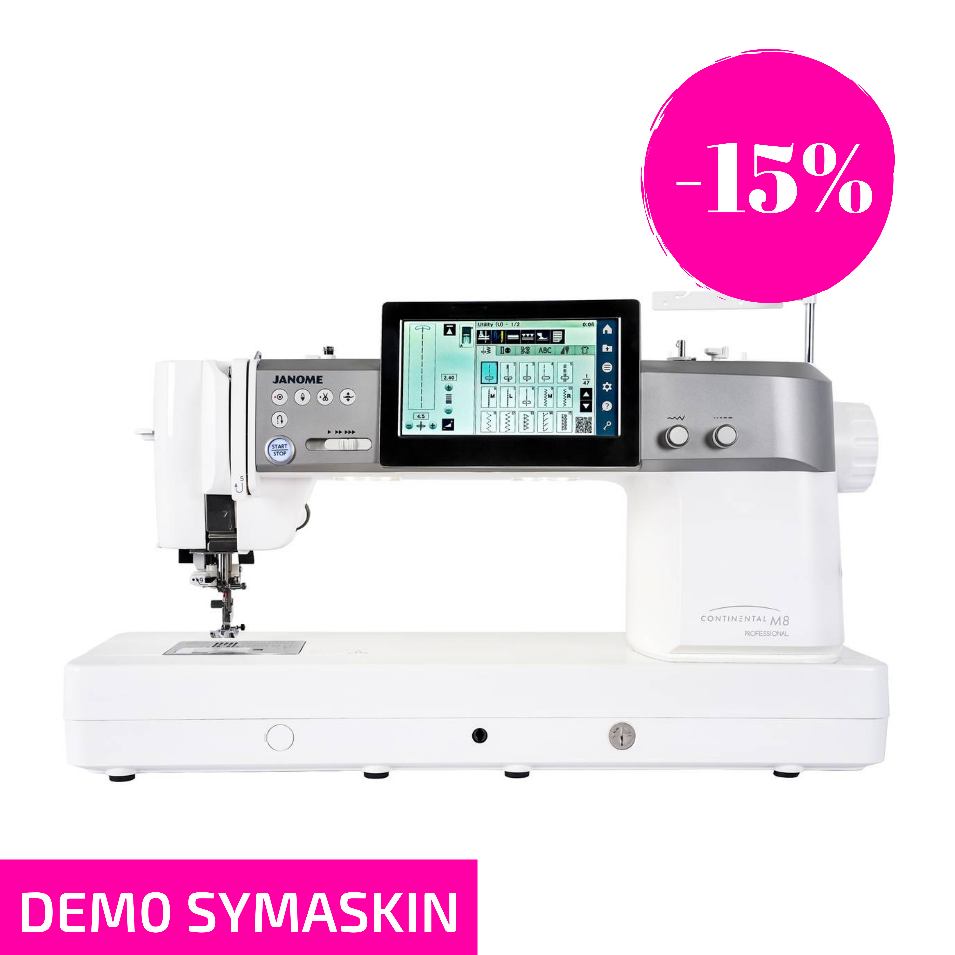 TILBUD Utstillingsmodell - Janome CM8 Continental