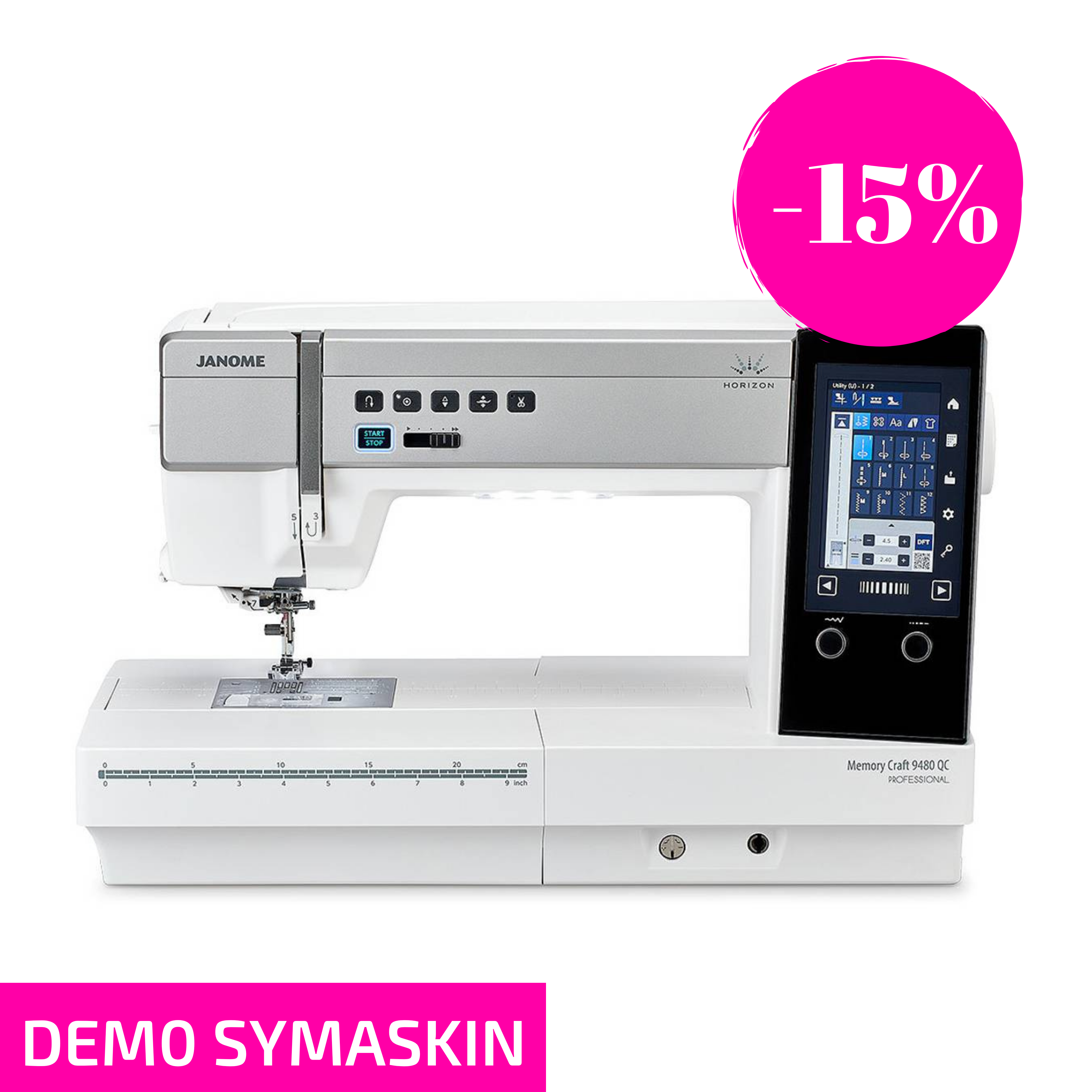 TILBUD Utstillingsmodell - Janome Memory Craft Horizon 9480QCP