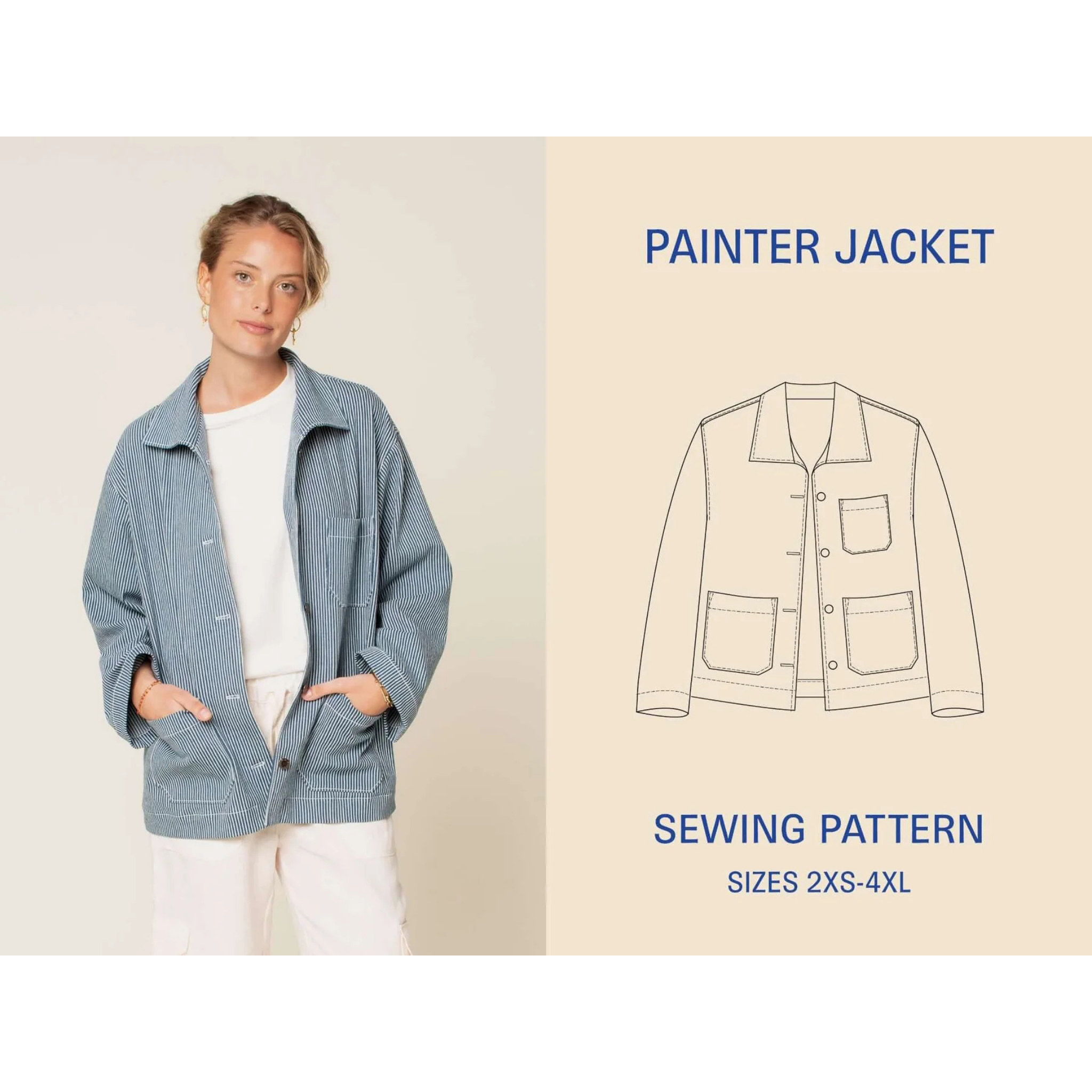 Wardrobe by Me - Painter Jakke, Unisex papirmønster
