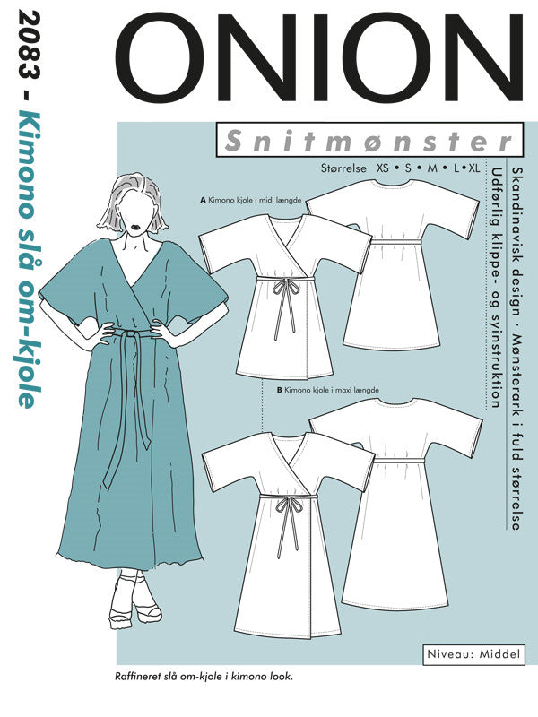 Onion 2083 - Kimono slå-om kjole
