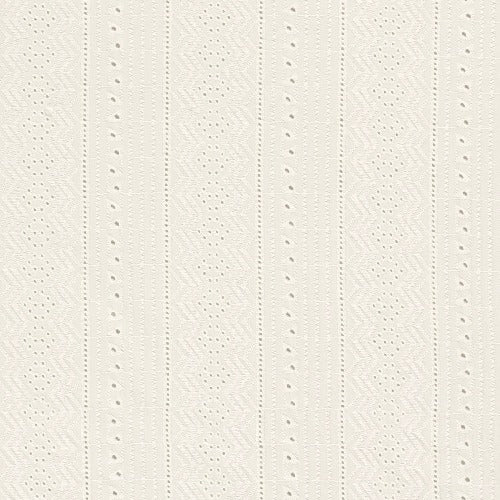 Rest Bomull Voile - Broderi Offwhite 120cm