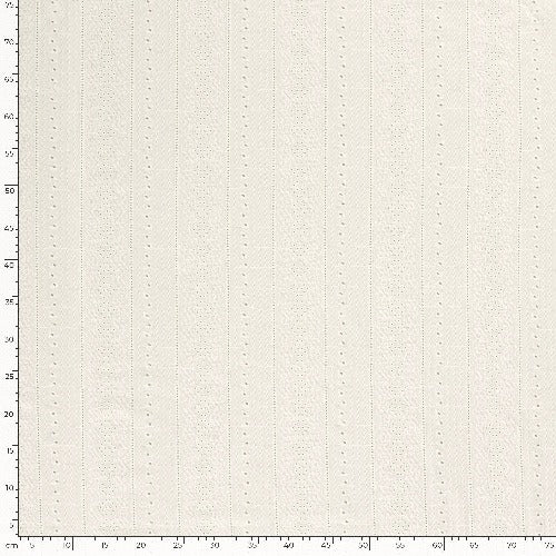 Rest Bomull Voile - Broderi Offwhite 120cm