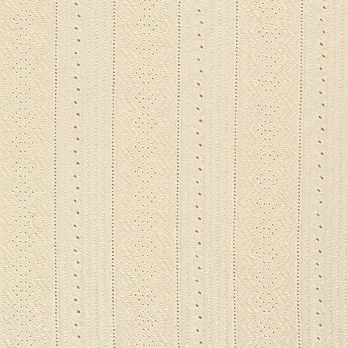 Bomull Voile - Broderi Beige